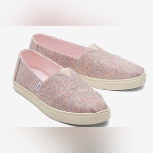 Tom’s Womens Pink Metallic Alpargata Cupsole Slipon Shoes W Sz 9.5